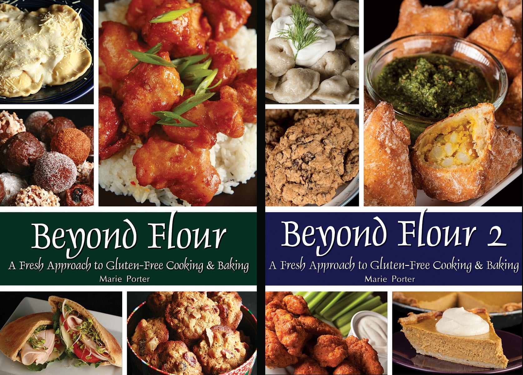 Cover images for both "Beyond Flour" and "Beyond Flour 2"