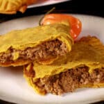 A plate of gluten free jamaican beef patties.
