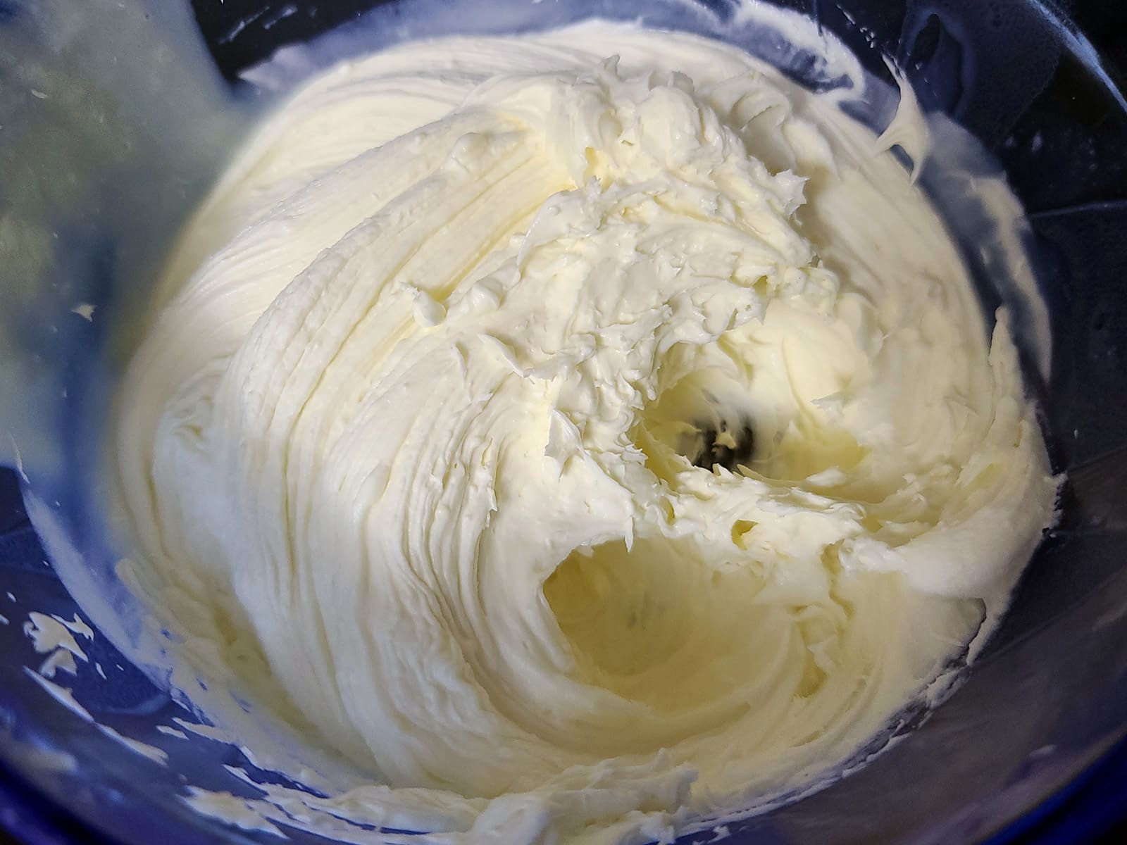 A bowl of whipped ganache.